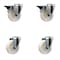Service Caster 4'' Nylon Wheel Swivel Bolt Hole Caster Set with 2 Posi Lock Brakes, 4PK SCC-BH20S414-NYS-PLB-2-S-2 - alternate 1